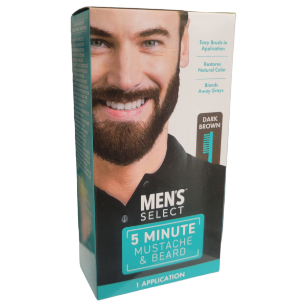 Men's Select 5-Minute Mustache & Beard Hair Color, Dark Brown