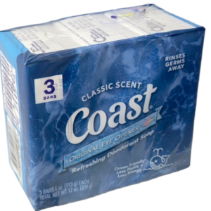 Coast Original Blue Bath Soap Bars, 3-Pack