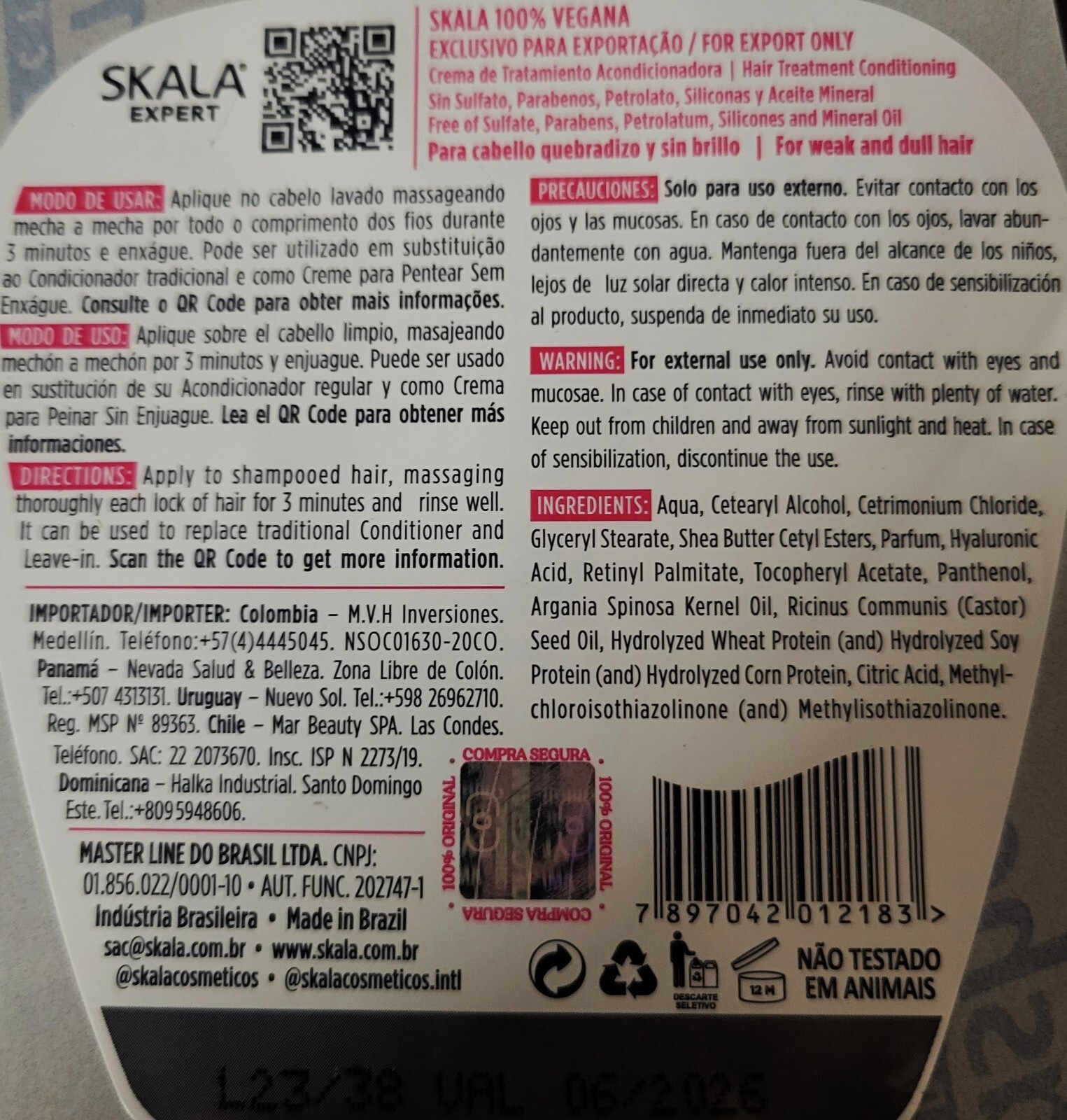 Skala Expert Bomba de Vitaminas Hair Treatment Cream, 1000 g - Image 8
