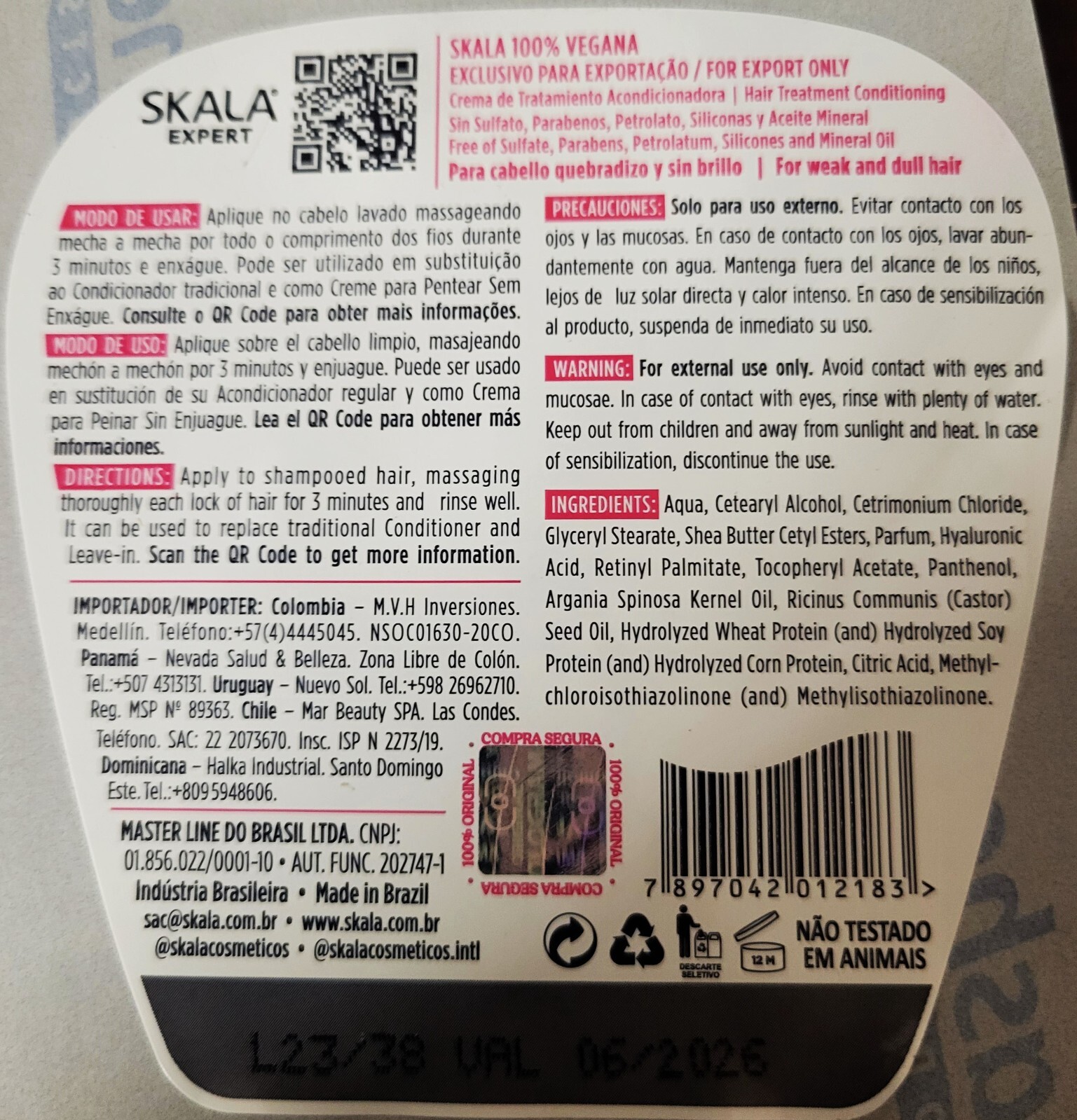 Skala Expert Bomba de Vitaminas Hair Treatment Cream, 1000 g - Image 5